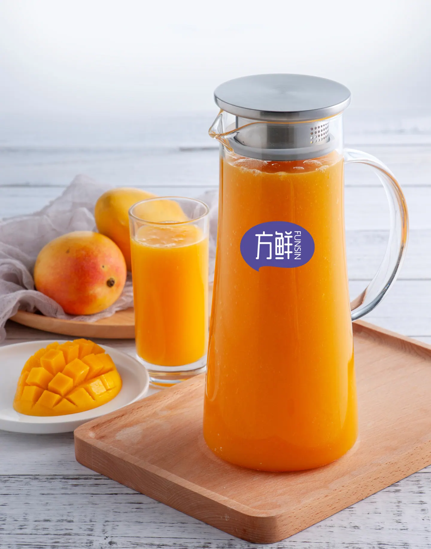 Mango drink with mango ingredients