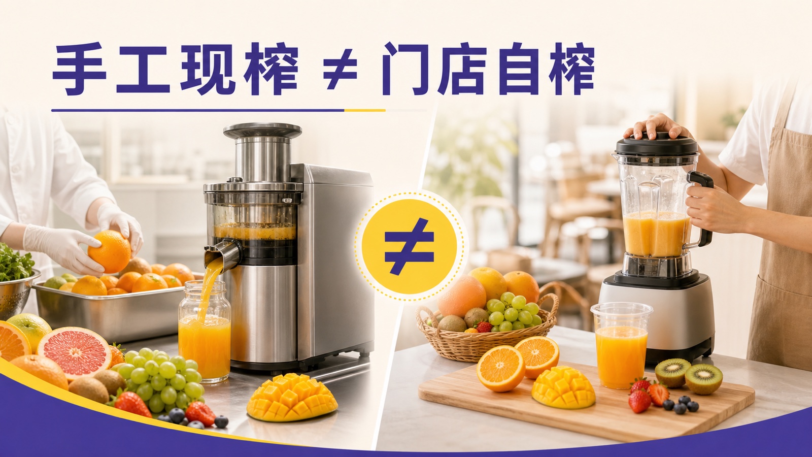 手工现榨果汁和门店自榨有什么区别