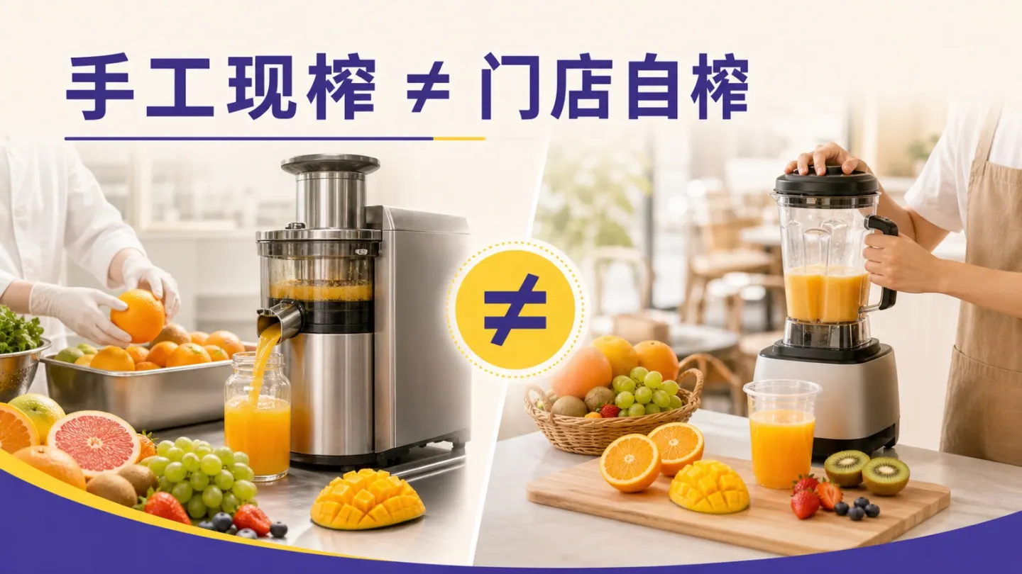 手工现榨果汁和门店自榨有什么区别