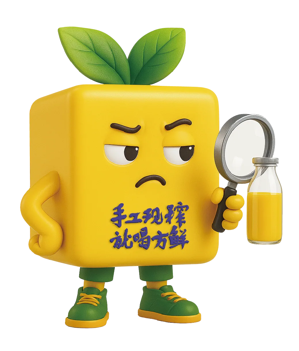方鲜吉祥物手持放大镜